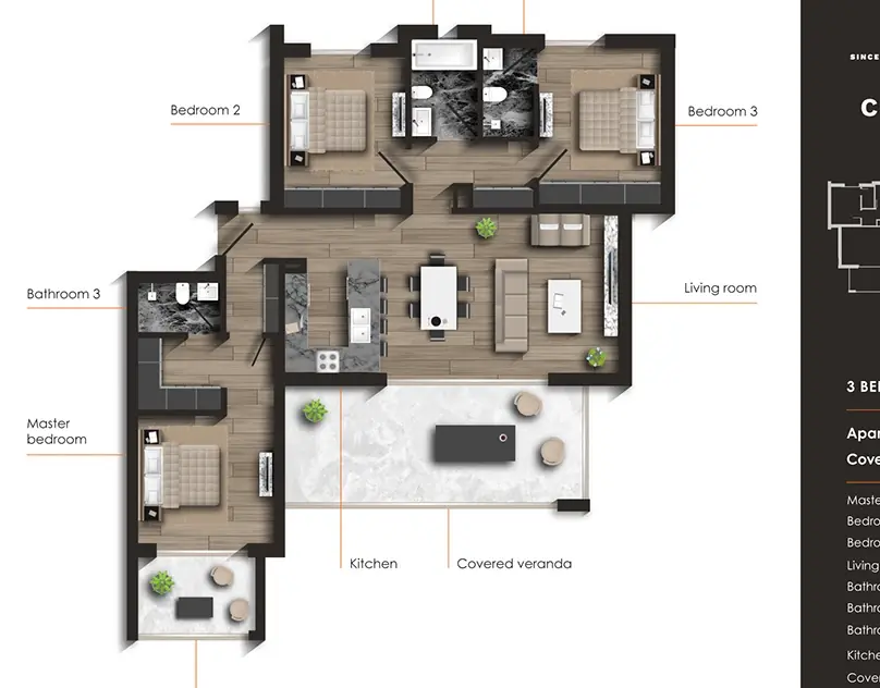 Development of apartment layouts project cover